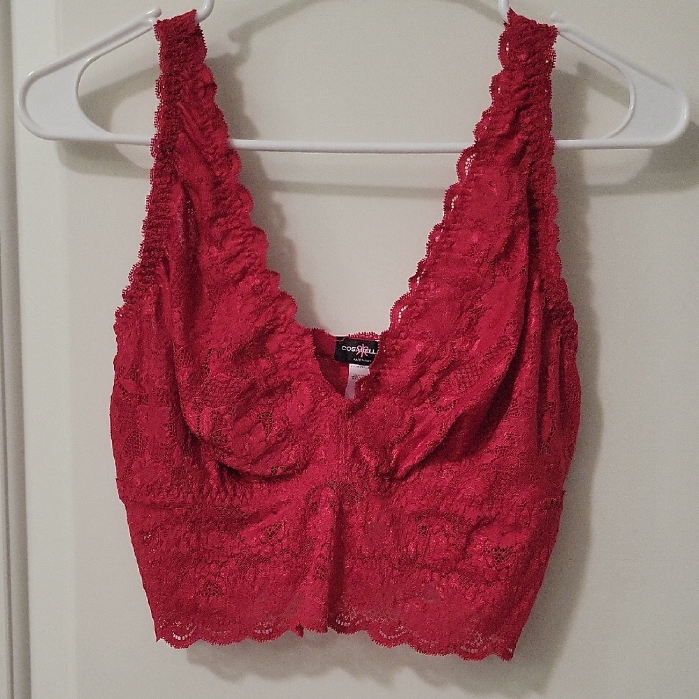 Cosabella Women's Red Lace Bralette